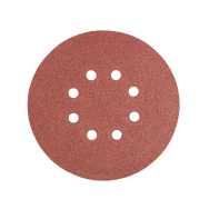 Velcro švitrinis popierius 150 mm, K100, 5 vnt., 8 skylučių Velcro švitrinis popierius 150 mm, K100, 5 vnt., 8 skylučių