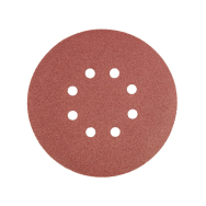 Velcro švitrinis popierius 150 mm, K120, 5 vnt., 8 skylučių Velcro švitrinis popierius 150 mm, K120, 5 vnt., 8 skylučių