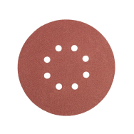 Velcro švitrinis popierius 150 mm, K150, 5 vnt., 8 skylučių Velcro švitrinis popierius 150 mm, K150, 5 vnt., 8 skylučių