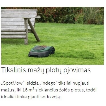 Vejos pjovimo robotas Bosch Indego M 700, 06008B0203 5 Vejos pjovimo robotas Bosch Indego M 700, 06008B0203 5