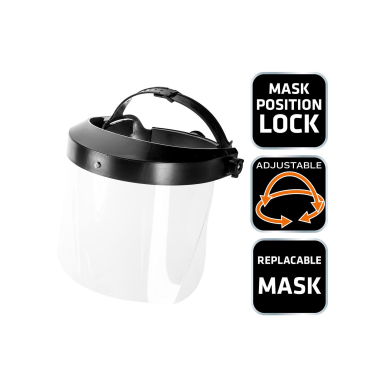 Veido skydelis, 1 mm storio (keičiamas apsauginis stiklas) 8