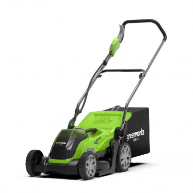 Akumuliatorinė vejapjovė Greenworks G40LM35, 40 V, 35 cm, (be akum. ir krov.) Akumuliatorinė vejapjovė Greenworks G40LM35, 40 V, 35 cm, (be akum. ir krov.)