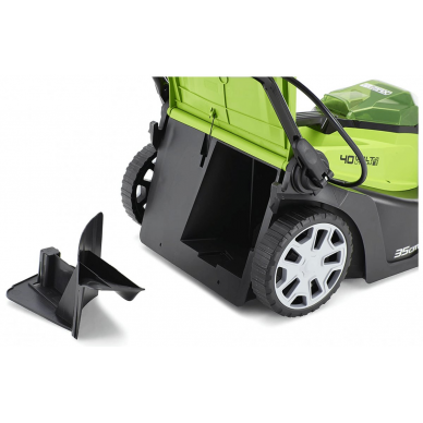 Akumuliatorinė vejapjovė Greenworks G40LM35K2, 40 V, 2,0 Ah, 35 cm 8 Akumuliatorinė vejapjovė Greenworks G40LM35K2, 40 V, 2,0 Ah, 35 cm 8
