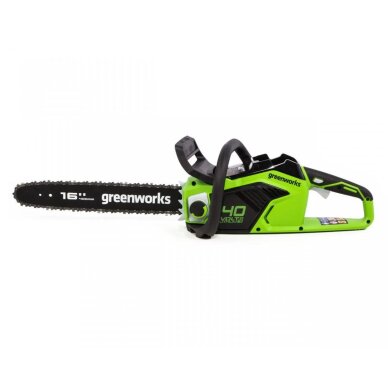 VEJAPJOVĖ SAVAEIGĖ + PŪSTUVAS+GRANDINIS PJŪKLAS Greenworks gd40lm46spk4+gd40bvIIk4+gd40cs18k4, 46cm, 40V, 3X4Ah (Kopija) 29