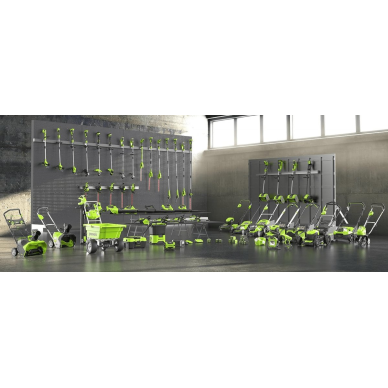 VEJAPJOVĖ SAVAEIGĖ + STYGINĖ ŽOLIAPJOVĖ Greenworks gd40lm46spk4x+g40lt, 46cm, 40V, 2X4Ah 25