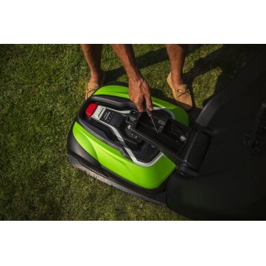 Vejos roboto stotelės stogelis Greenworks OPTIMOW10/15 2 Vejos roboto stotelės stogelis Greenworks OPTIMOW10/15 2