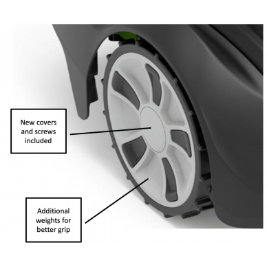 Vejos roboto ratukų komplektas Greenworks (2939607) Vejos roboto ratukų komplektas Greenworks (2939607)