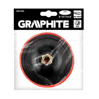 Velcro diskas 125 mm x 8 mm, m14 sriegis 1