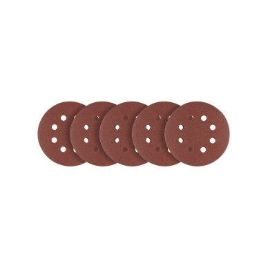 „Velcro“ šlifavimo diskai 125 mm, p24, 5 vnt, su 8 skylėmis