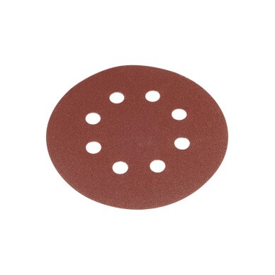 „Velcro“ šlifavimo diskai 125 mm, p36, 5 vnt, su 8 skylėmis 3 „Velcro“ šlifavimo diskai 125 mm, p36, 5 vnt, su 8 skylėmis 3