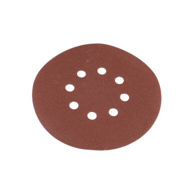 „Velcro“ šlifavimo diskai 150 mm, P150, 5 vnt, su 8 skylėmis 2 „Velcro“ šlifavimo diskai 150 mm, P150, 5 vnt, su 8 skylėmis 2