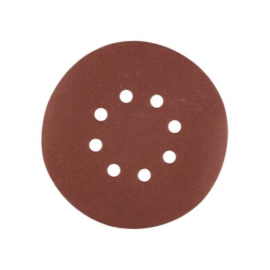 „Velcro“ šlifavimo diskai 150 mm, P150, 5 vnt, su 8 skylėmis 4 „Velcro“ šlifavimo diskai 150 mm, P150, 5 vnt, su 8 skylėmis 4