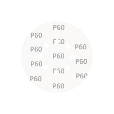 „Velcro“ šlifavimo diskai 150 mm, p60, 5 vnt, su 8 skylėmis 4 „Velcro“ šlifavimo diskai 150 mm, p60, 5 vnt, su 8 skylėmis 4