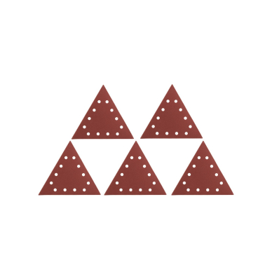 Velcro šlifavimo popierius K180, trikampis su 12 skylių, 5vnt šlifuokliui 59G264 6 Velcro šlifavimo popierius K180, trikampis su 12 skylių, 5vnt šlifuokliui 59G264 6