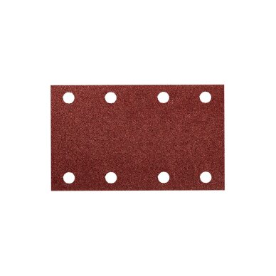 „Velcro“ šlifavimo popierius, stačiakampis 80 x 130 mm, P800, 5 vnt, su 8 skylėmis 04-623 2