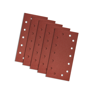 Velcro švitrinis popierius 115 x 230 mm, K180, 5 vnt., su skylutėmis 1 Velcro švitrinis popierius 115 x 230 mm, K180, 5 vnt., su skylutėmis 1