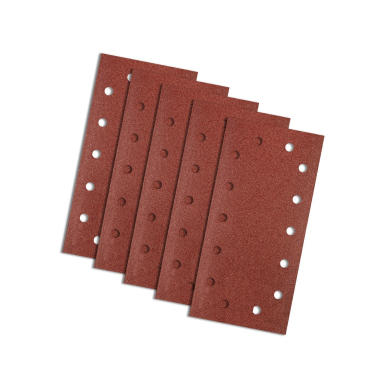 Velcro švitrinis popierius 115 x 230 mm, K80, 5 vnt., su skylutėmis 1 Velcro švitrinis popierius 115 x 230 mm, K80, 5 vnt., su skylutėmis 1