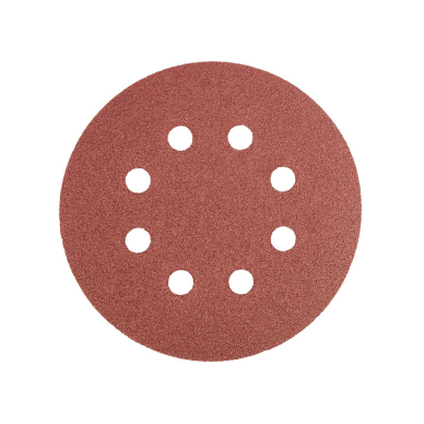 Velcro švitrinis popierius 125 mm, K120, 5 vnt., 8 skylučių