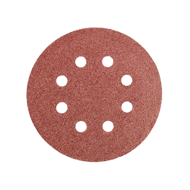 Velcro švitrinis popierius 125 mm, K60, 5 vnt., 8 skylučių