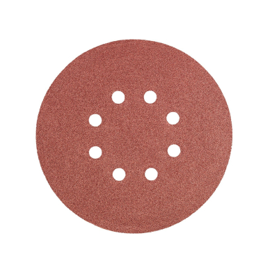 Velcro švitrinis popierius 150 mm, K100, 5 vnt., 8 skylučių