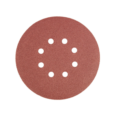 Velcro švitrinis popierius 150 mm, K120, 5 vnt., 8 skylučių