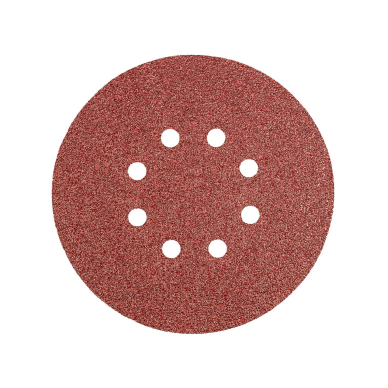 Velcro švitrinis popierius 150 mm, K40, 5 vnt., 8 skylučių