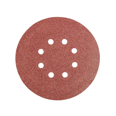 Velcro švitrinis popierius 150 mm, K60, 5 vnt., 8 skylučių