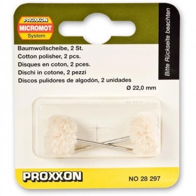 Veltinis poliravimui PROXXON 22mm, 2vnt. 1 Veltinis poliravimui PROXXON 22mm, 2vnt. 1
