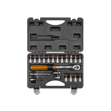 Veržliaraktis 1/4", 5-25 Nm, 21 vnt. rinkinys