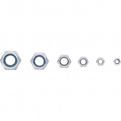 Veržlių asortimentas | užsifiksuojančios | metrinės | M4-M12 | 53 vnt. (88144) 1 Veržlių asortimentas | užsifiksuojančios | metrinės | M4-M12 | 53 vnt. (88144) 1