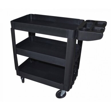 Vežimėlis 3-jų lentynu mobilus su papildom lentyna 1 Vežimėlis 3-jų lentynu mobilus su papildom lentyna 1