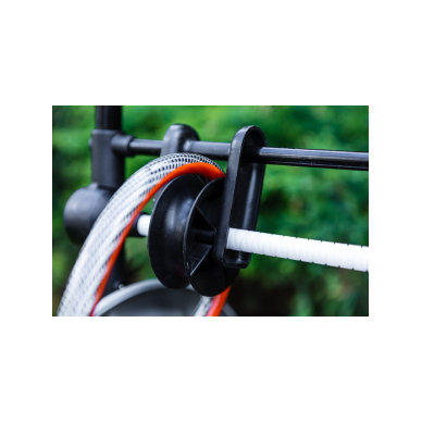 Vežimėlis sodo žarnai, metalinis, iki 60 m 1/2 '' žarnos, su žarnos kreipikliu 6
