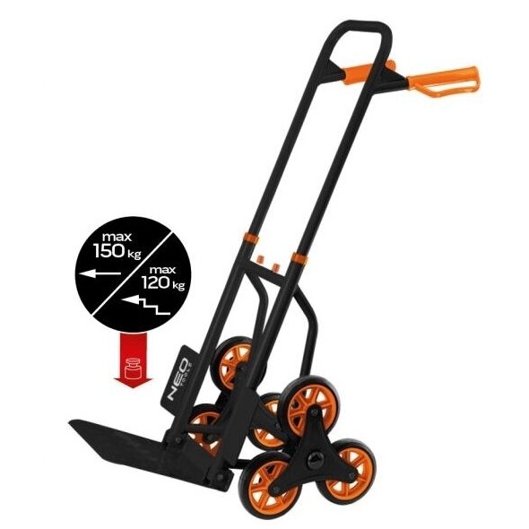 Vežimėlis vežti krovinius laiptais NEO 84-402, 150 kg 2 Vežimėlis vežti krovinius laiptais NEO 84-402, 150 kg 2