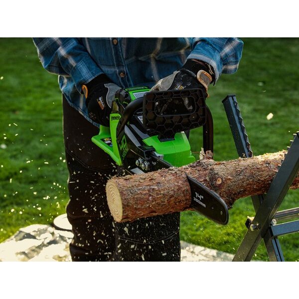 VEJAPJOVĖ SAVAEIGĖ + GRANDININIS PJŪKLAS Greenworks gd40lm46spk4+gd40cs15Ik4, 46cm, 40V, 2X4Ah 16
