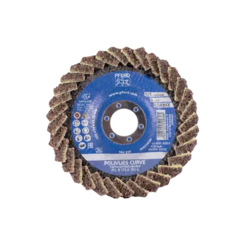 Veltinio šlifavimo diskas PFERD Curve PVL-R 125 A 100 G 1