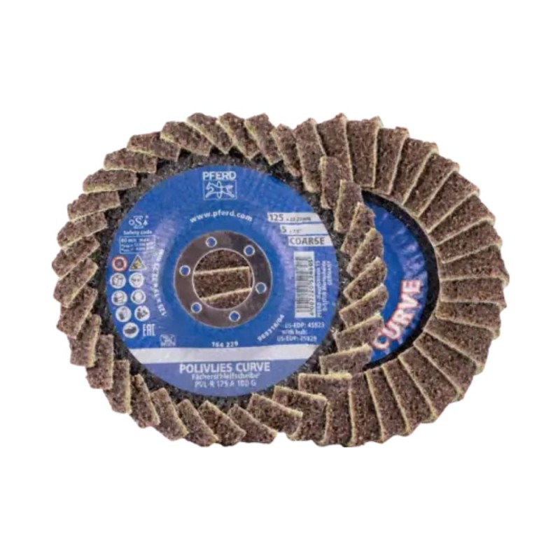 Veltinio šlifavimo diskas PFERD Curve PVL-R 125 A 100 G Veltinio šlifavimo diskas PFERD Curve PVL-R 125 A 100 G