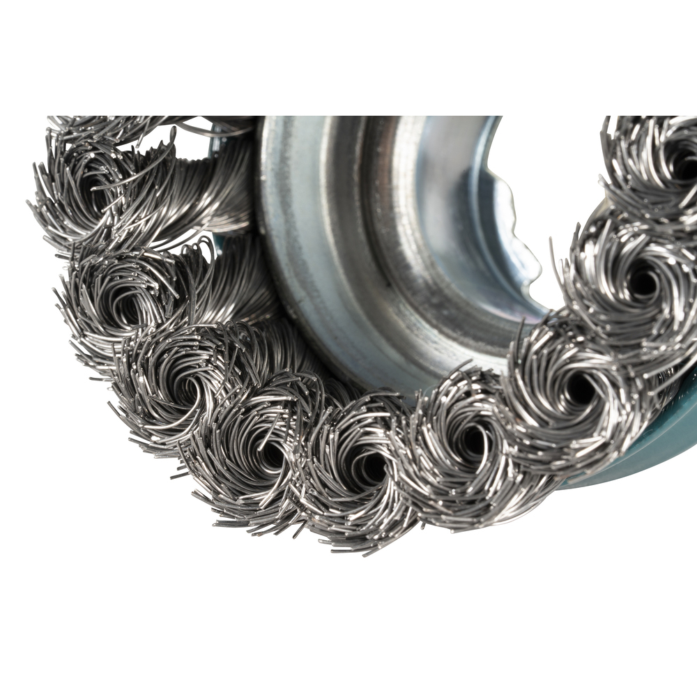 Vielinė šlifavimo taurė Makita D-73374, sukta viela, 0.35mm, Ø 80 mm, X-LOCK 2