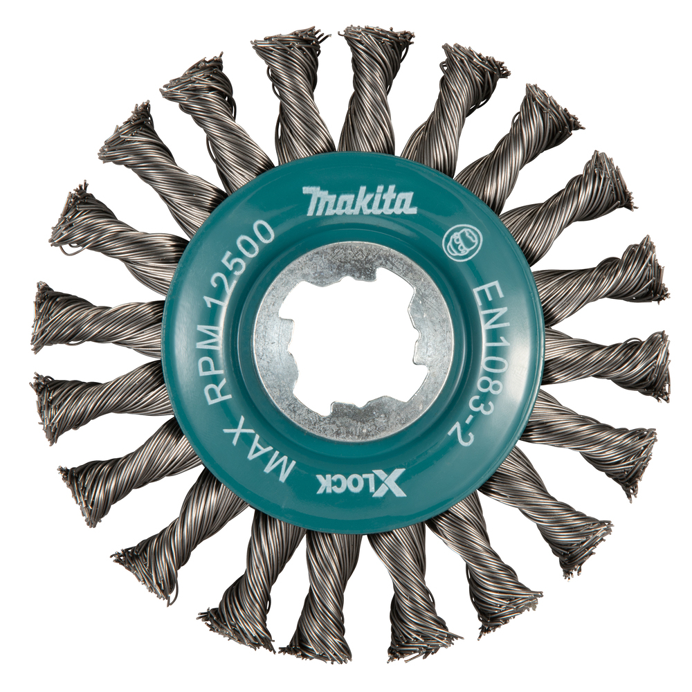  Vielinis šlifavimo diskas Makita D-73405, sukta viela, 0.5mm, Ø 115 mm, X-LOCK