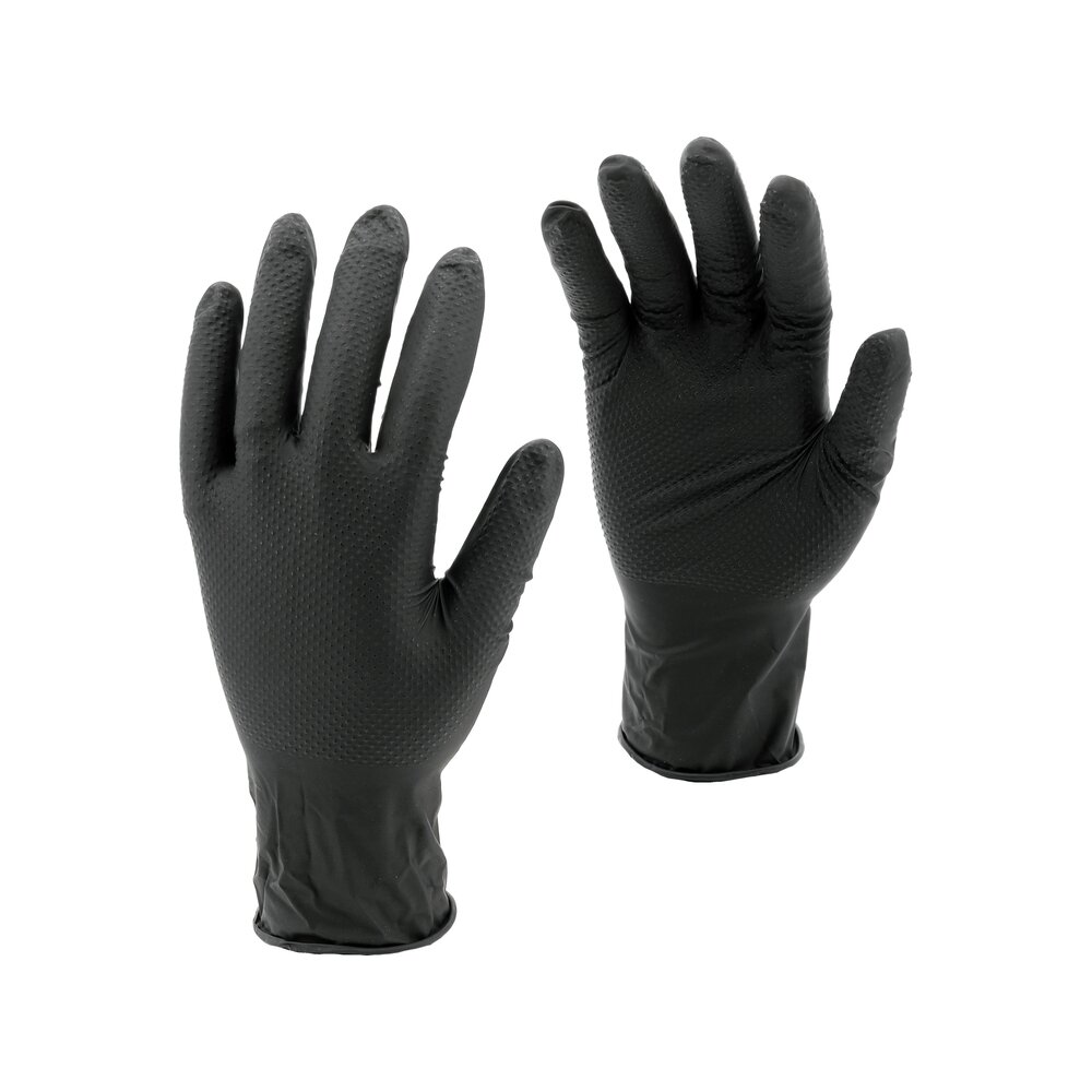 Vienkartinės nitrilinės pirštinės deimantine tekstūra | 50 vnt | dydis 2XL (11) (YT-74744)