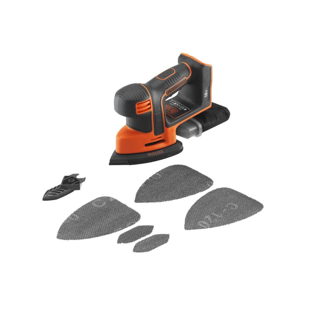 Vibracinis Šlifuoklis, 18V BDCDS18N-XJ, (be akumuliatoriaus ir pakrovėjo), Black&Decker Vibracinis Šlifuoklis, 18V BDCDS18N-XJ, (be akumuliatoriaus ir pakrovėjo), Black&Decker