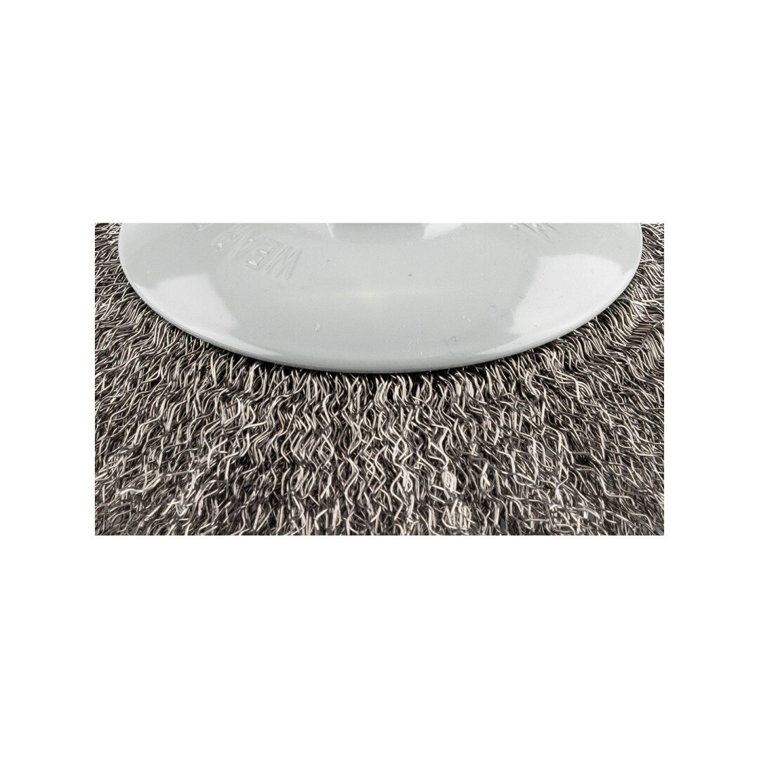 Vielinis diskinis šepetys 125 mm, suvirškintos vielos, plieno, M14 6