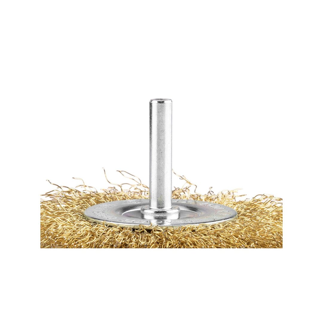 Vielinis diskinis šepetys 80 mm, suvirškintos vielos, žalvario dengtas 4 Vielinis diskinis šepetys 80 mm, suvirškintos vielos, žalvario dengtas 4