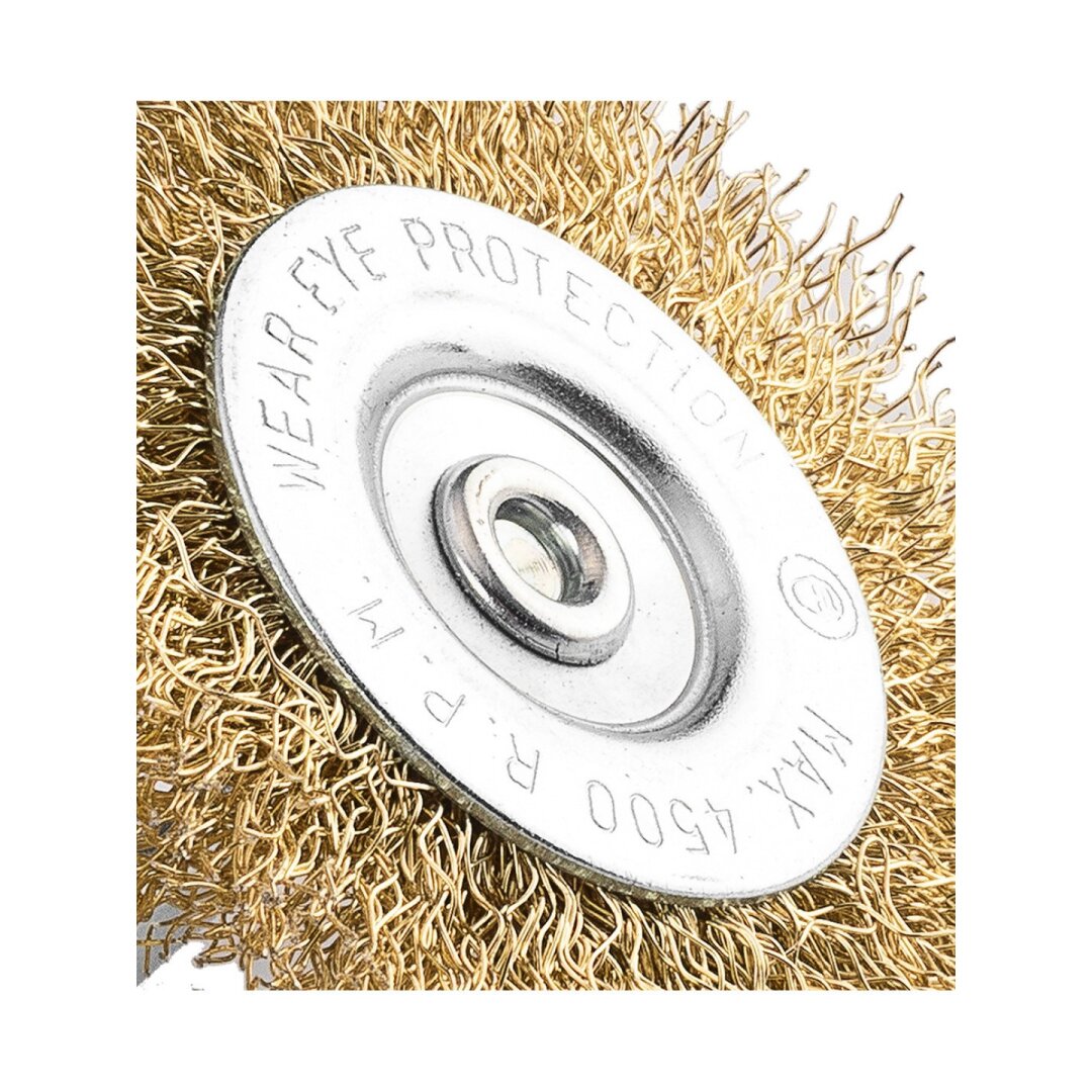 Vielinis diskinis šepetys 80 mm, suvirškintos vielos, žalvario dengtas 5