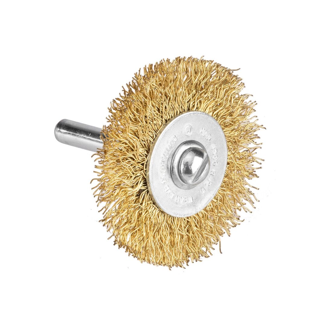 Vielinis diskinis šepetys, suvirškintos vielos, žalvario dengtos, 25, 38, 50, 63, 75 mm, 5 vnt. 3 Vielinis diskinis šepetys, suvirškintos vielos, žalvario dengtos, 25, 38, 50, 63, 75 mm, 5 vnt. 3