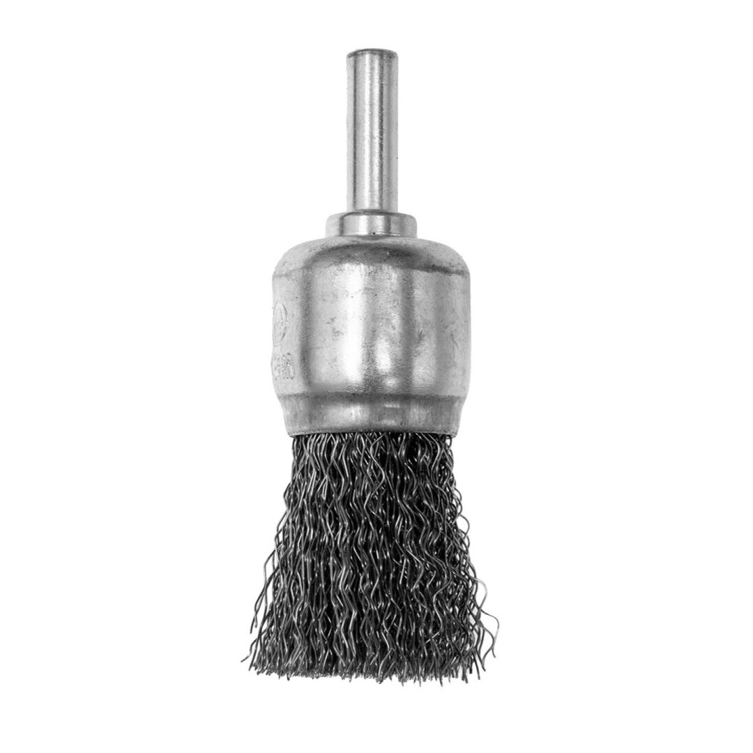 Vielinis šepetys kuginis 24 mm, suvirškintos plieninės vielos, su 6 mm blauzdomis 2