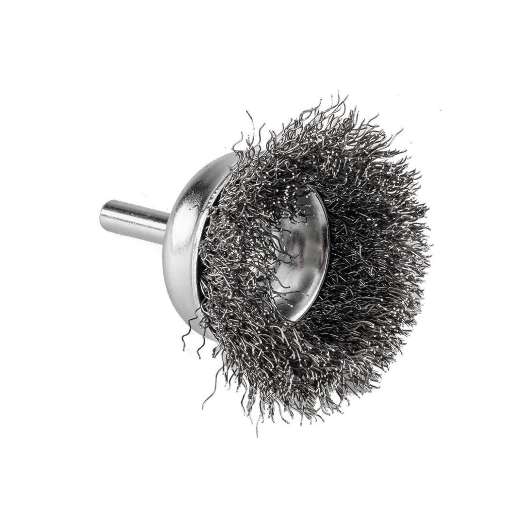 Vielinis šepetys kuginis 50 mm, surišta plieninė viela, su 6 mm blauzdos 2