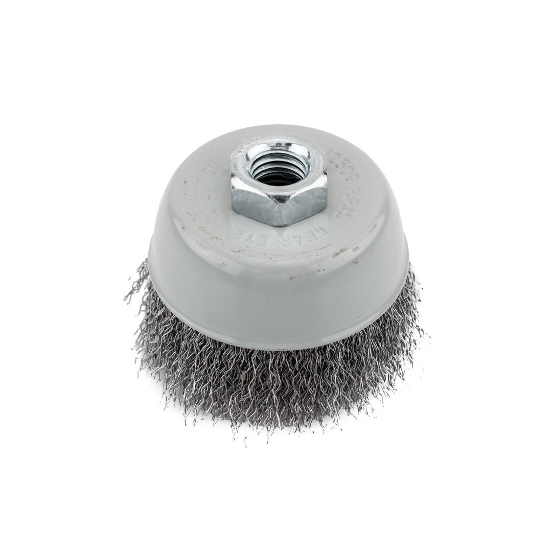 Vielinis šepetys kuginis 75 mm, suspaustas plieninis viela, M14