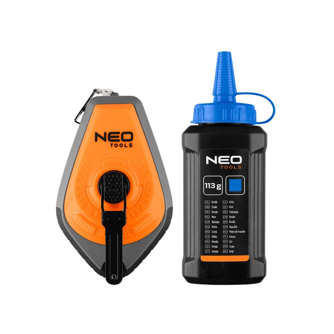 Virvė mūrininkui 30 m+kreida mėlyna NEO Virvė mūrininkui 30 m+kreida mėlyna NEO