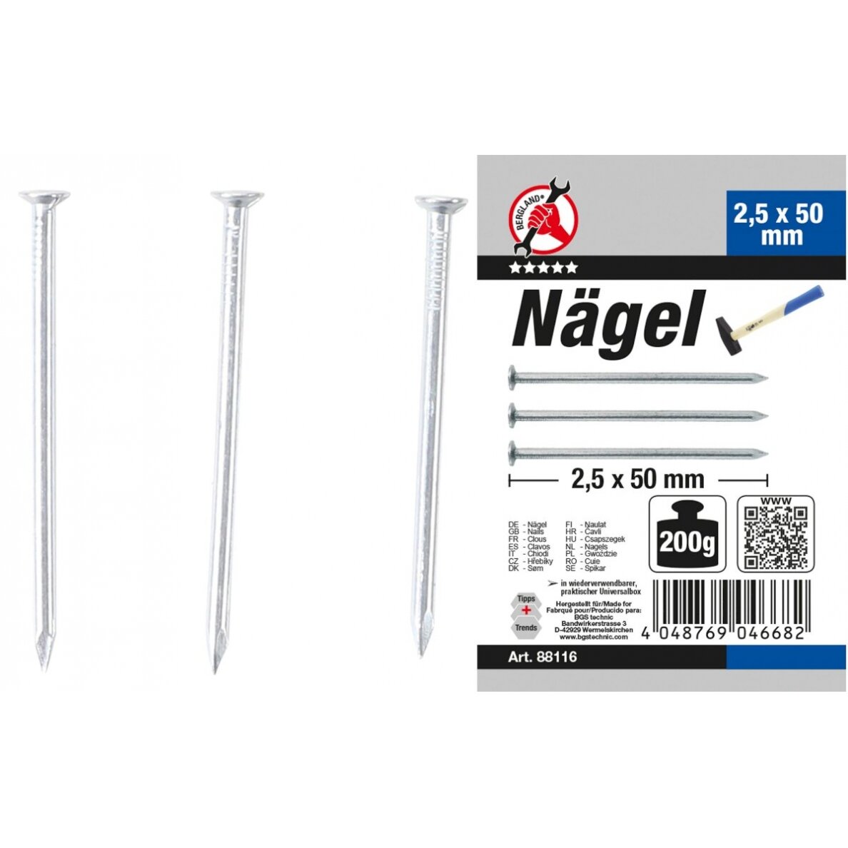 Vinių asortimentas | 200 g | 2.5 x 50 mm (88116) Vinių asortimentas | 200 g | 2.5 x 50 mm (88116)