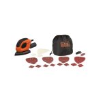 Vibracinis Šlifuoklis, 55 W MOUSE šlifuoklis + 10 priedų + minkštas krepšys BEW230BCA-QS, Black&Decker
